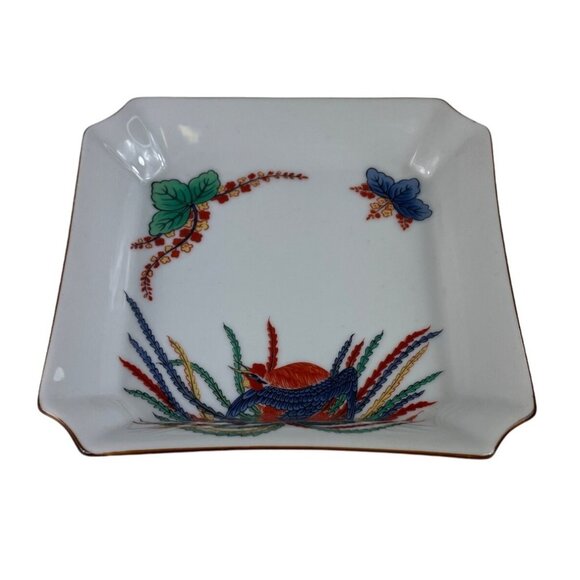 Andrea by Sadek Porcelain Plate Trinket Dish Bowl Colorful Asian Design - Picture 5 of 9